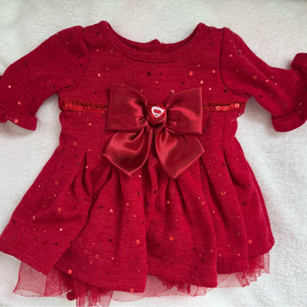 Youngland Sparkling Red Baby Dress
